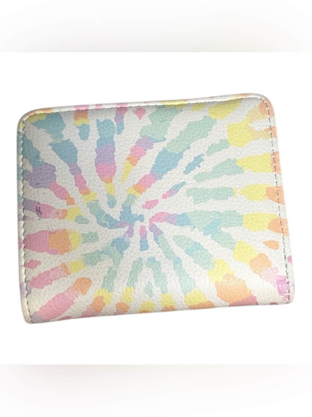 Betsey Johnson Pastel Tie-Dye Compact Wallet EUC